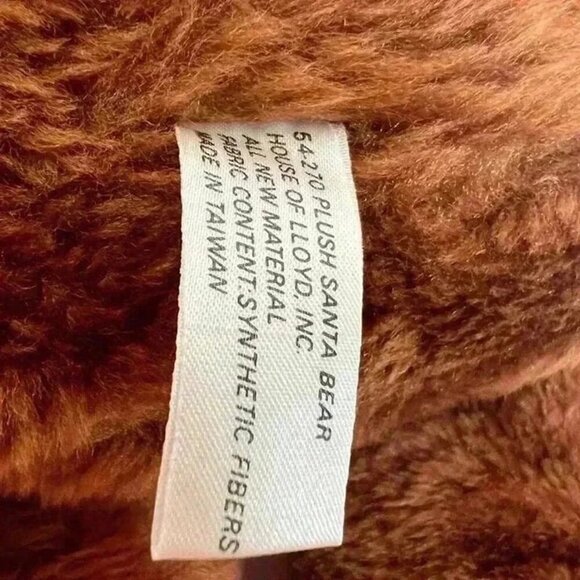 HOUSE OF LLOYD PLUSH SANTA BEAR DARK BROWN‎ - Picture 5 of 6